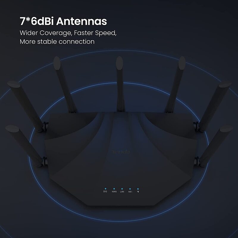 Tenda AC23 AC2100 Dual Band Gigabit WiFi Router, Black
