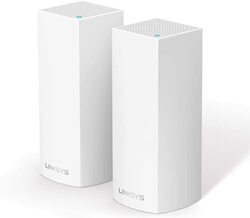 Linksys WHW0302 Velop Tri-Band Whole Home Mesh WiFi System, 2 Pack, White