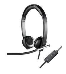 Logitech H650e Stereo Wired Over-Ear Headset with Noise Cancelling Microphone, Black