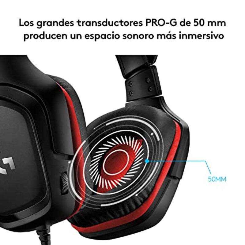Logitech G332 Wired Gaming Headset, Black