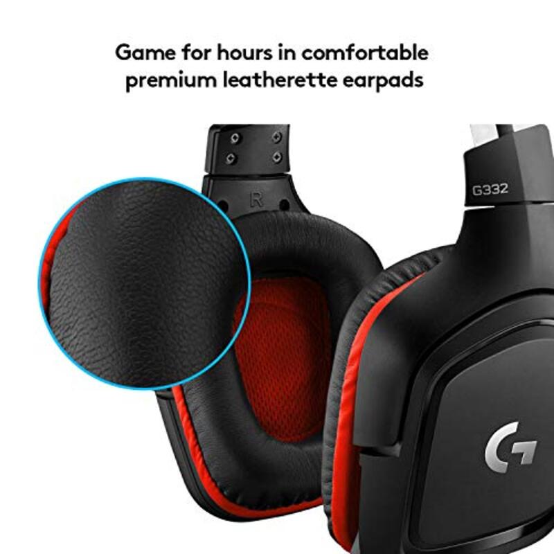 Logitech G 332 Wired Gaming Headset, Black