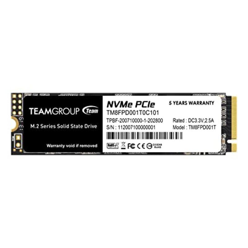 

TeamGroup MP33 Pro 1TB SLC Cache 3D NAND TLC NVMe 1.3 PCIe Gen M.2 2280 Internal SSD, TM8FPD001T0C101, Black