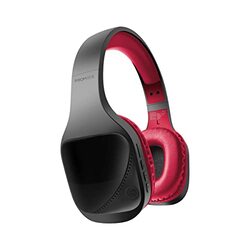 Promate Wireless Over-Ear Headphones, Nova Maroon, Black