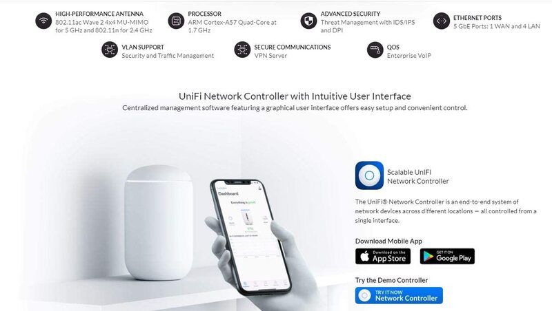 Ubiquiti UniFi Dream Machine Router, White