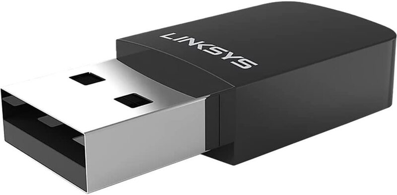 Linksys WUSB6100M Max-Stream AC600 Dual-Band MU-MIMO USB Adapter, Black