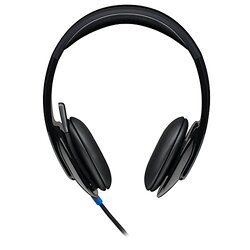 Logitech H540 Wired USB Over-Ear Computer Headset with Mic, Black