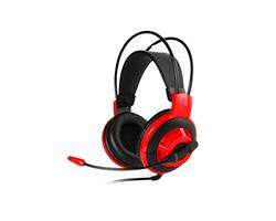 MSI Wired DS501 Stereo Gaming Headset with Mic for PC, Red