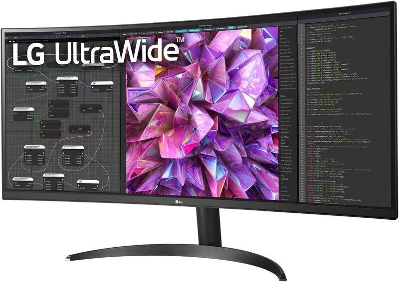 

LG 34WQ60C-B 34 Curved UltraWide QHD IPS HDR 10 Monitor with Dual Controller OnScreen Control, Black