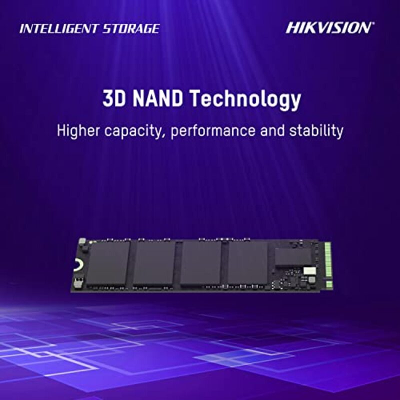 Hikvision 256GB E3000 Internal NVMe PCIe M.2 SSD Internal SSD, Gen 3x4, 2280, 3D NAND Flash Memory, Multicolour