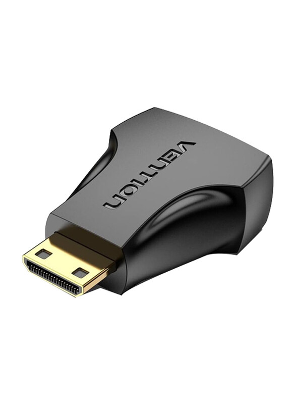 

Vention Gold Plated Mini HDMI Male to HDMI Female Adapter Connecter for HP/ThinkPad/Projector/Desktop, Black