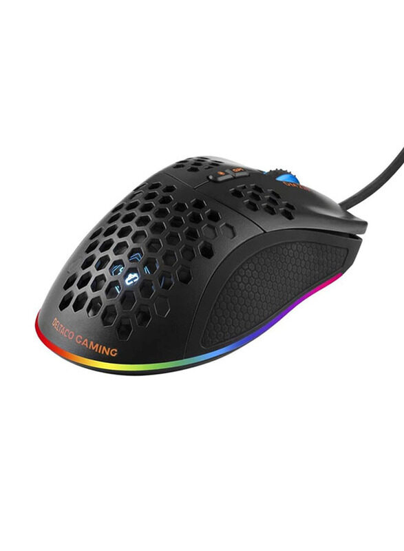 

Multiple Deltaco Gaming Customizable Ultralight RGB Gaming Mouse and 7 Programmable Buttons with Software, Black