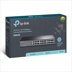 TP-Link 24 Port 10/100mbps Fast Ethernet Switch, Tl-sf1024d, Black