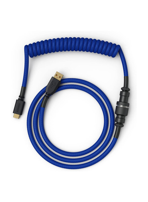 

Glorious 1.37-Meters Coiled Cable Cobalt, USB Type-C AUF to USB Type A Spiral Kabel for Personal Computer, Blue