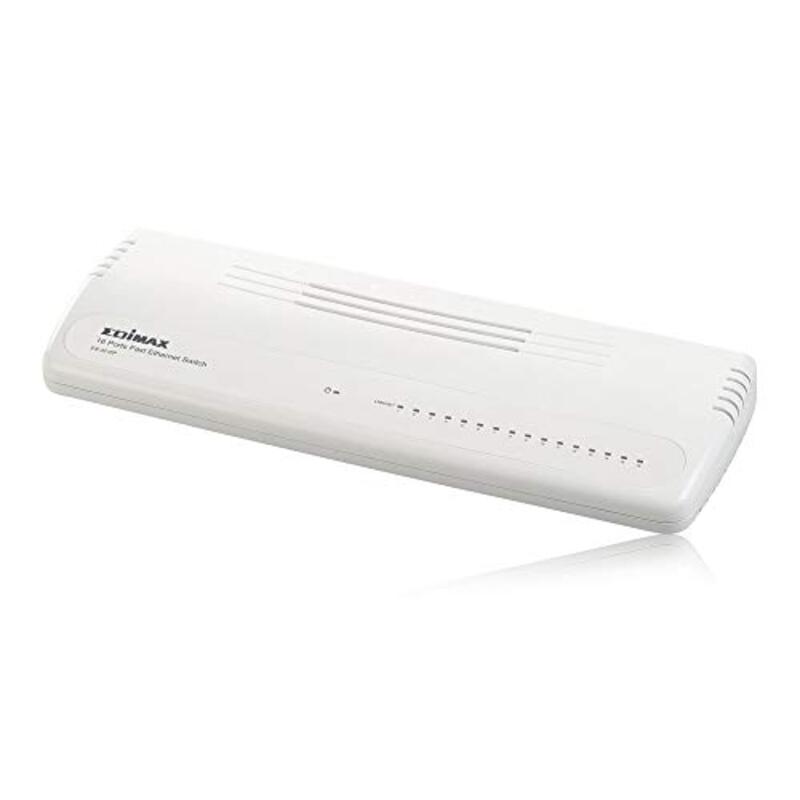 Edimax 16 Ports Fast Ethernet Switch, EDES-3216P, White