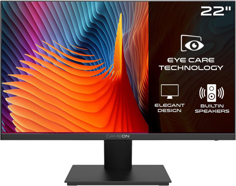 

Gameon 22 Inch FHD Gaming Monitor with Adaptive-Sync and Built-in-Speakers, GOB22FHD75VA, Black