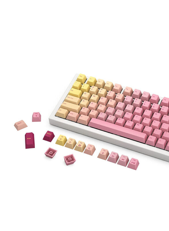 

Multiple Glorious Grapefruit PBT Cherry MX Profile 143 Custom Keycaps Set Pastel, Pink/Yellow