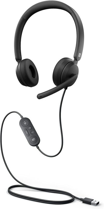 

Microsoft Modern USB Cable On-Ear Headphones with Mic, 6ID-00014, Black