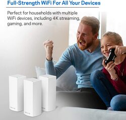 Linksys WHW0303 Velop Whole Home Mesh Wi-Fi System Router, 3-Pack, White