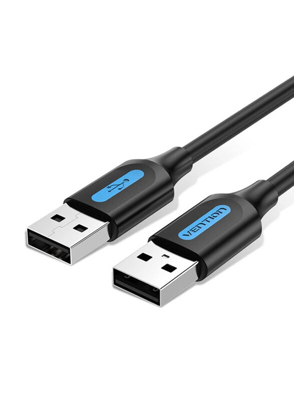 

Vention 1-Meter Usb 2.0 Nickel-plated Cable Support Data Transfer @480mbps and Charging Cable, USB Type A Male to USB Type A Male, Black