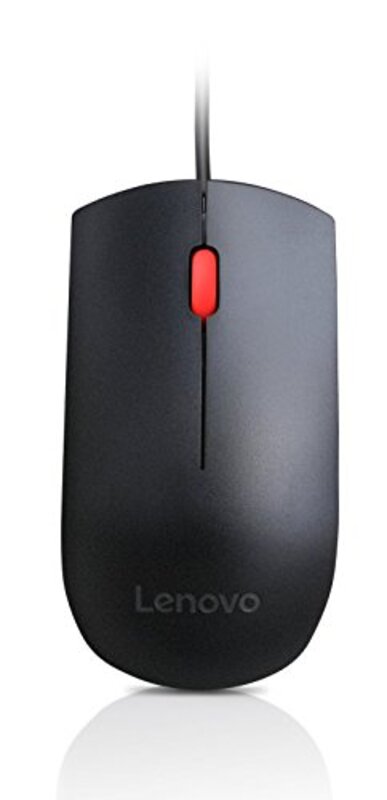 Lenovo Essential Wired Optical Mouse, 5266214, Black