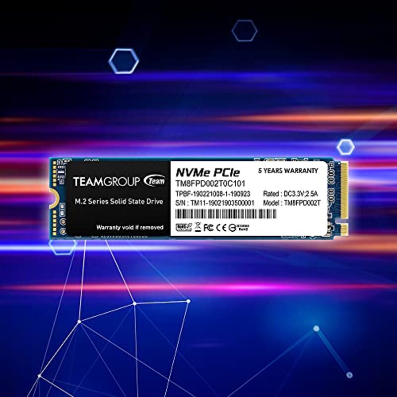 TeamGroup 512GB MP33 PRO SLC Cache 3D NAND TLC NVMe 1.3 PCIe Gen3x4 M.2 2280 Internal SSD, TM8FPD512G0C101, Multicolour