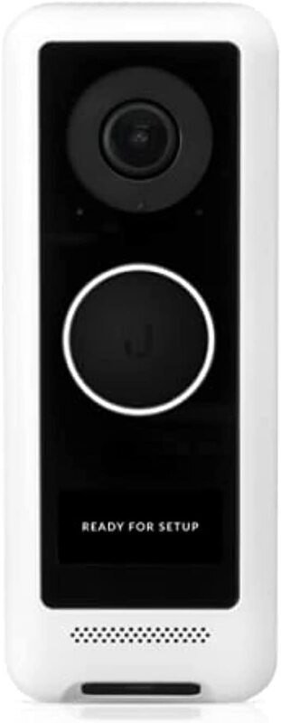 Ubiquiti UniFi Protect G4 WiFi 6 Doorbell Camera with HD Stream Night Vision, 2Way Audio, Echo Cancellation, Built-In Display, PIR Motion Detection Sensor, 5 MP, White/Black
