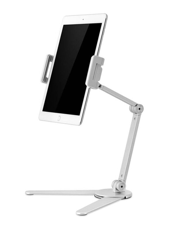 

Upergo Adjustable Aluminum Smartphone/Tablet Holder, Silver