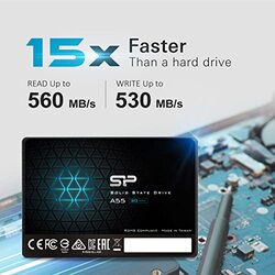 Silicon Power 512GB Ace A55 SATA SSD, Up to 560MB/s, 3D NAND with SLC Cache, Multicolour