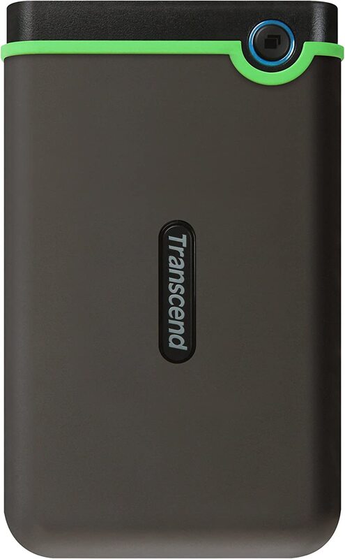 Transcend 2TB Storejet 25M3S Rugged External Portable Hard Drive, 2.5-Inch, USB 3.1 Gen 1 Interface, TS2TSJ25M3S, Grey