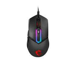 MSI Clutch Gm30 6200 Dpi Adjustable Omron Switch Wired Gaming Mouse, Black