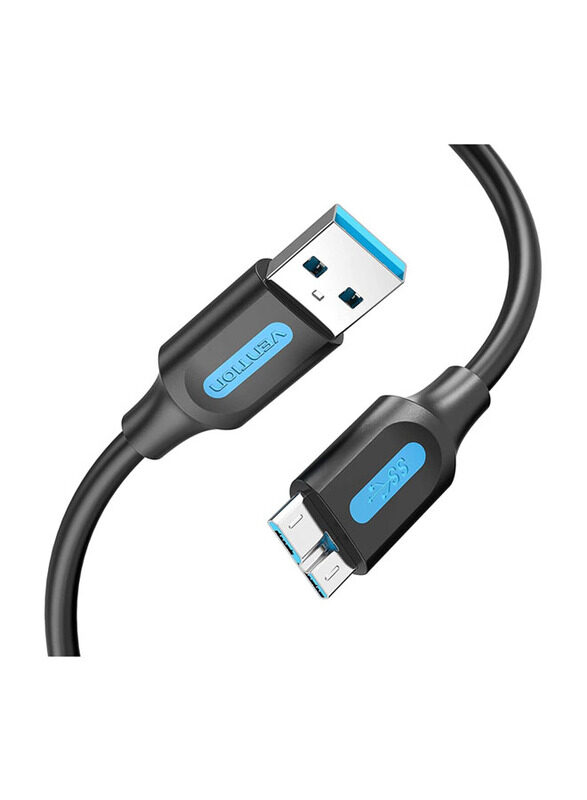 

Vention 0.25-Meter Hard Drive Cable, USB 3.0 A to Micro USB B for Portable External Hard Drive, Black