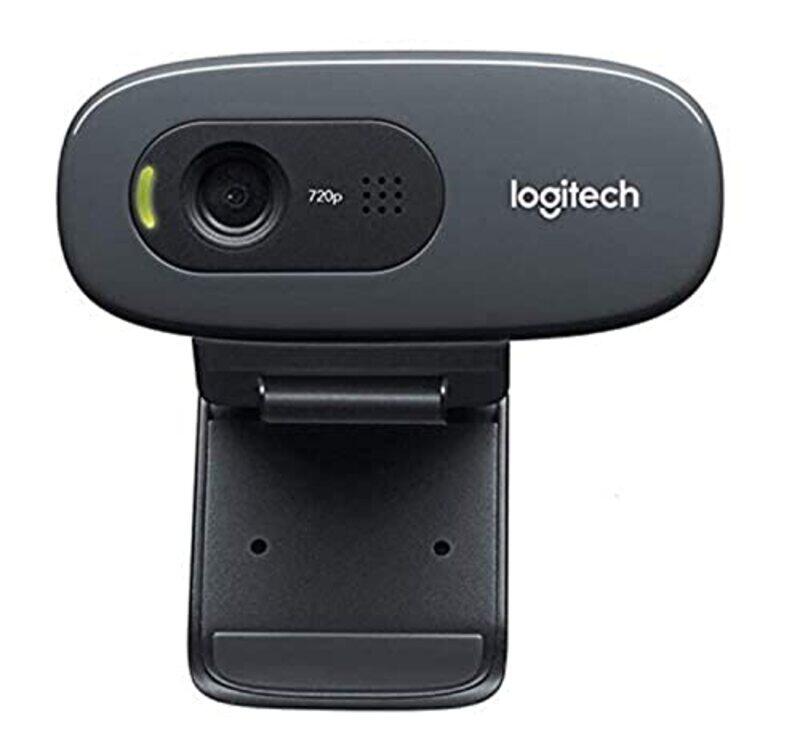 Logitech C270 1280 x 720 Resolution Webcam for PC & Mac, Black