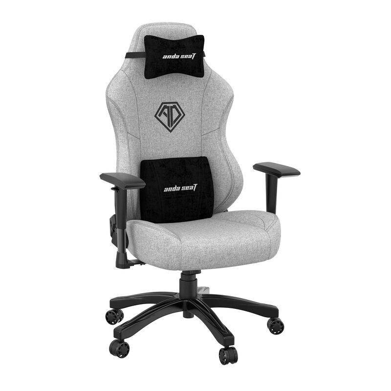 Anda Seat Phantom 3 Series Premium Gaming Chair with Neck Pillow and Lumbar Back Suppor Fabric, Grey