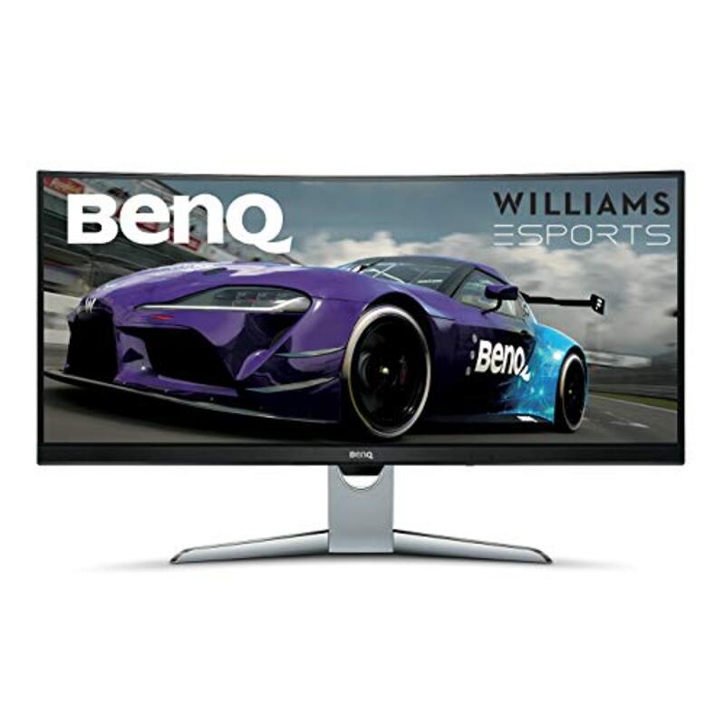 BenQ 35 inch WQHD Curved LED Gaming Monitor with Brightness Intelligence Plus Sensor, 100Hz, EX3501R, Grey