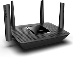 Linksys MR8300 Tri-Band MU-MIMO Mesh WiFi Router & 1 Velop Dual-Band Whole Home Mesh WiFi Plug-In Node, Black/White