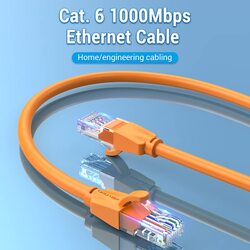 Vention 1-Meter IBE Series Cat6 UTP Patch Ethernet Cable, RJ45 Male to RJ45, Orange