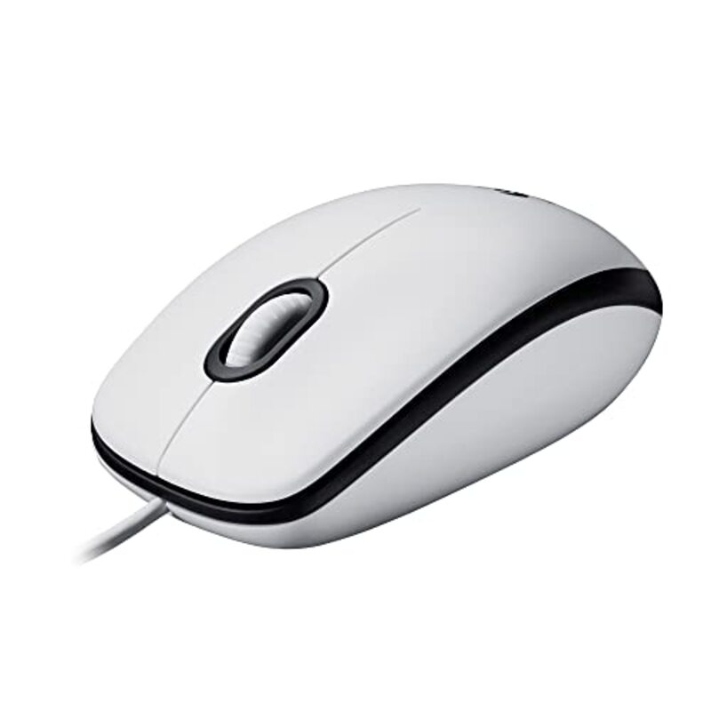 Logitech M100 Wired Optical Mouse, 910-005004, White