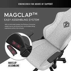 Anda Seat Phantom 3 Series Premium Gaming Chair with Neck Pillow and Lumbar Back Suppor Fabric, Grey