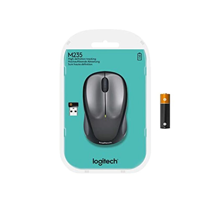 Logitech M235 Wireless Optical Mouse, 910-002201 / 910-003384, Black