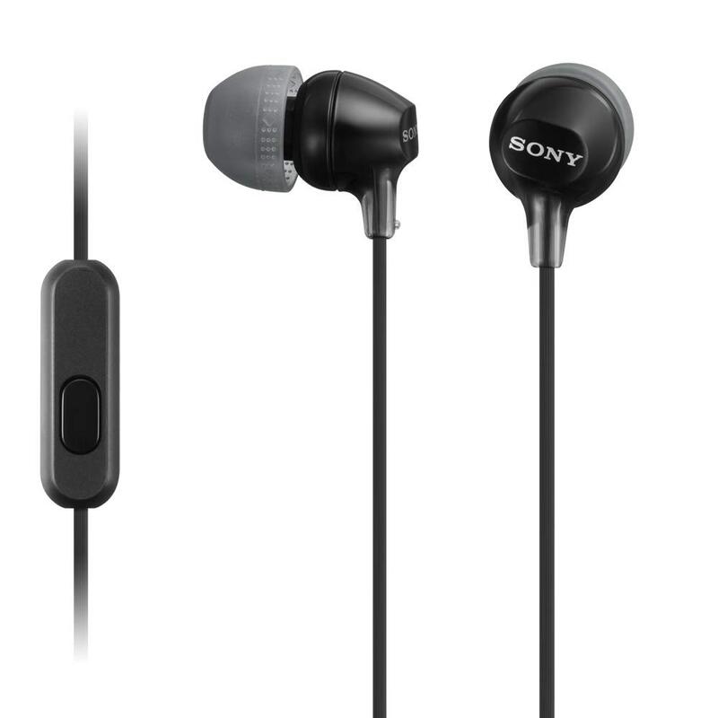 Sony MDREX15AP Wired In-Ear Headphones with Mic, Black