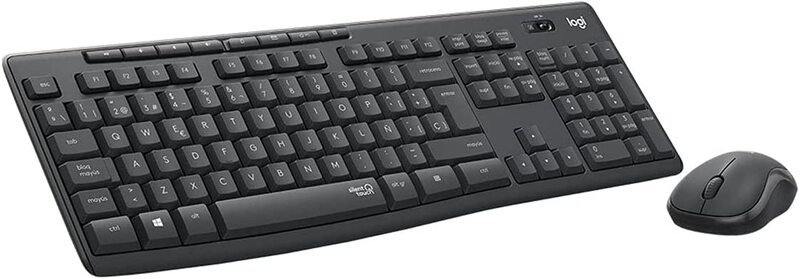 Logitech MK295 Wireless English Keyboard and Mouse Combo, Black