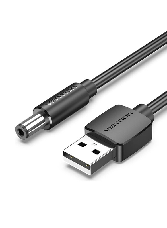 

Vention 0.5-Meter 5.5mm 5V USB-DC Adjustment Fork Type Power Cable, Black