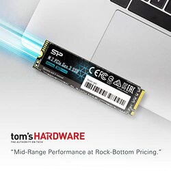 Silicon Power 256GB P34A60 NVMe PCIe SSD, 3D TLC NAND with SLC Cache, Multicolour