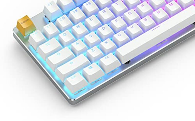 Glorious GLO-GMMK-FS-BRN-W Modular Mechanical Gaming Keyboard for PC, White