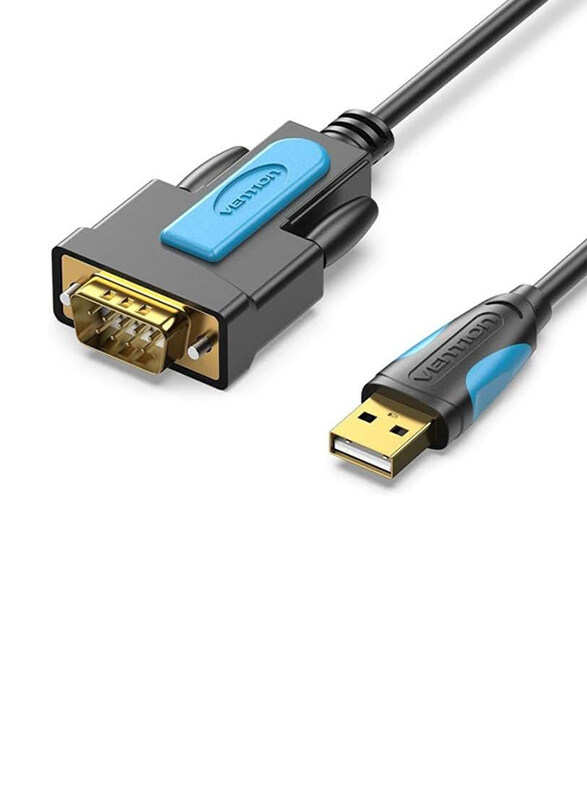 

Vention 1.5-Meter USB to RS232 DB9 Serial 9 Pins Gold Plated Interface Dual Protection Adapter Cable for Windows 10 8.1 8 7 XP Vista, Mac OS & Linux,