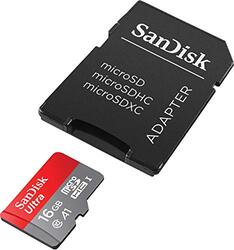 Sandisk 16 GB Ultra microSDHC Memory Card