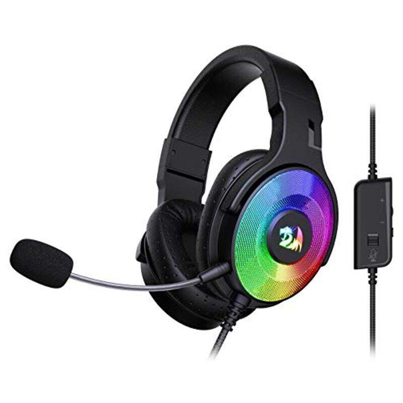 

Redragon H350 Dynamic Rgb Backlight Pandora Over-Ear Wired Gaming Headset for PlayStation Ps4/Xbox One/Ns/PC, H350, Black