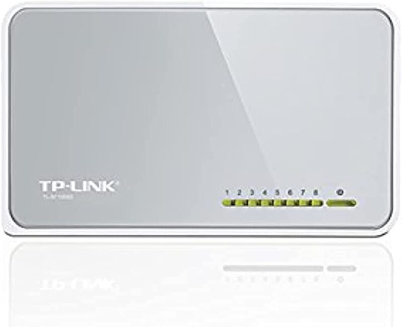 TP-Link 8-Port 10/100Mbps Desktop Switch, TL-SF1008D, White