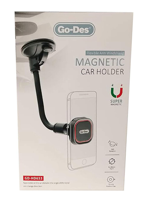 

Go-Des Magnetic Car Holder, GD-HD653, Black