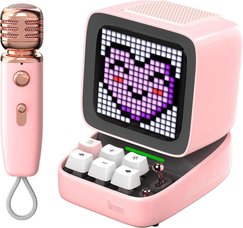 

Divoom DitooMic Portable Bluetooth Speaker Microphone Karaoke Function, Pink